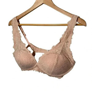Aerie peachy pink  lace padded bra 36C